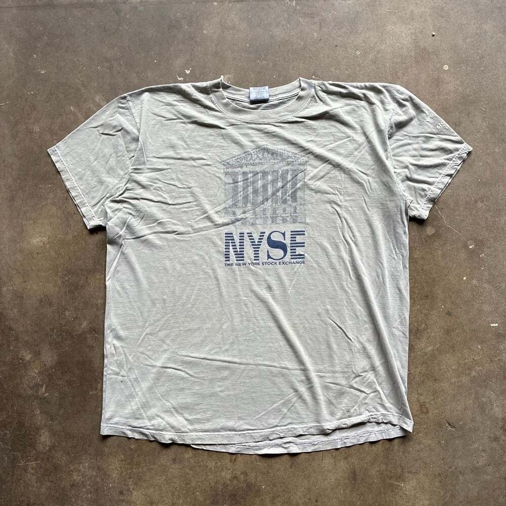 Vintage 1990’s NYSE New York Stock Exchange T-Shirt XL Gray Wall Street